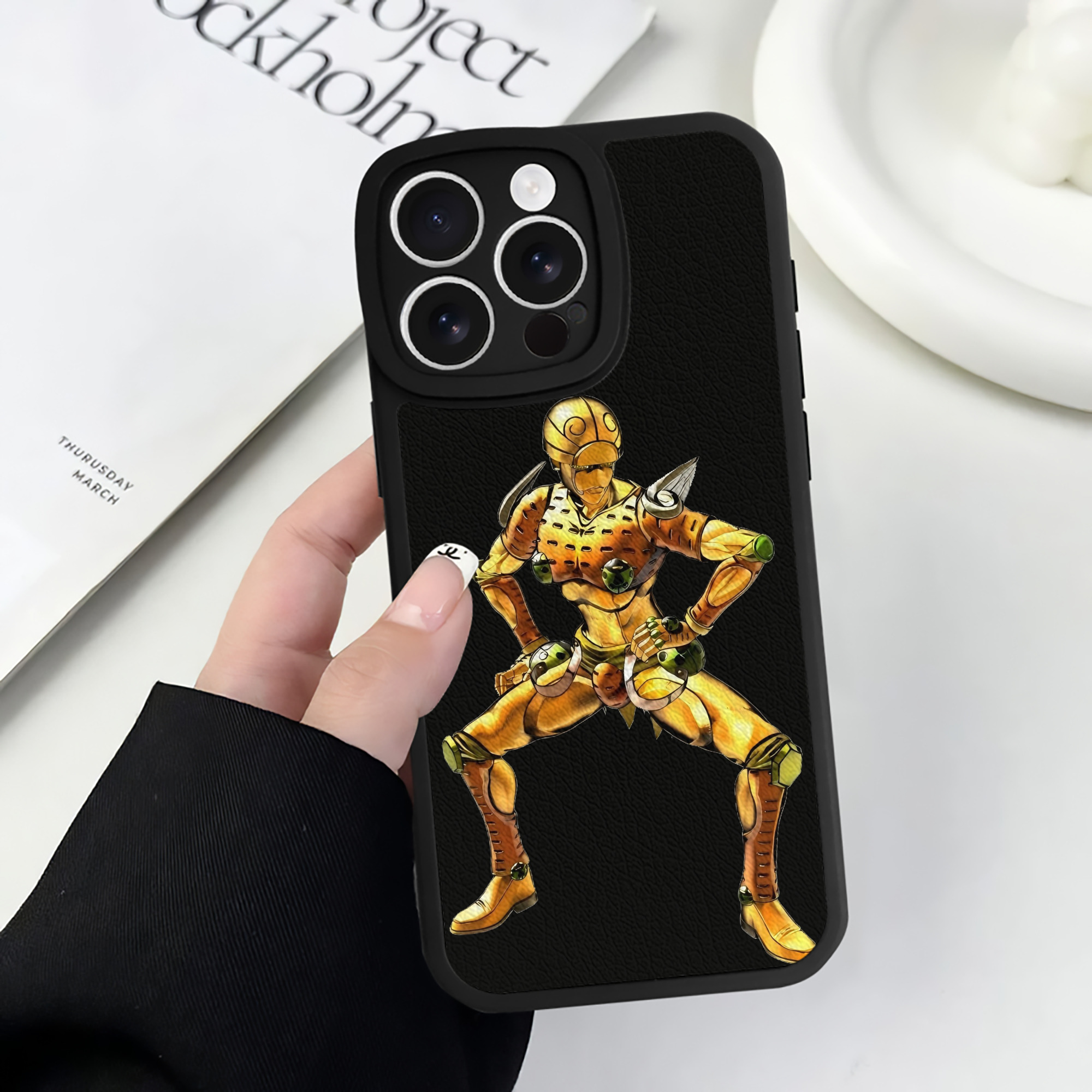 （画像用） ジョジョの奇妙な冒険 ジョルノ?ジョバァーナ JoJo's Bizarre Adventure Giorno Giovanna 【iPhone 16シリーズ対応】シリコンスマホケース（レザー調） 材質：シリコン